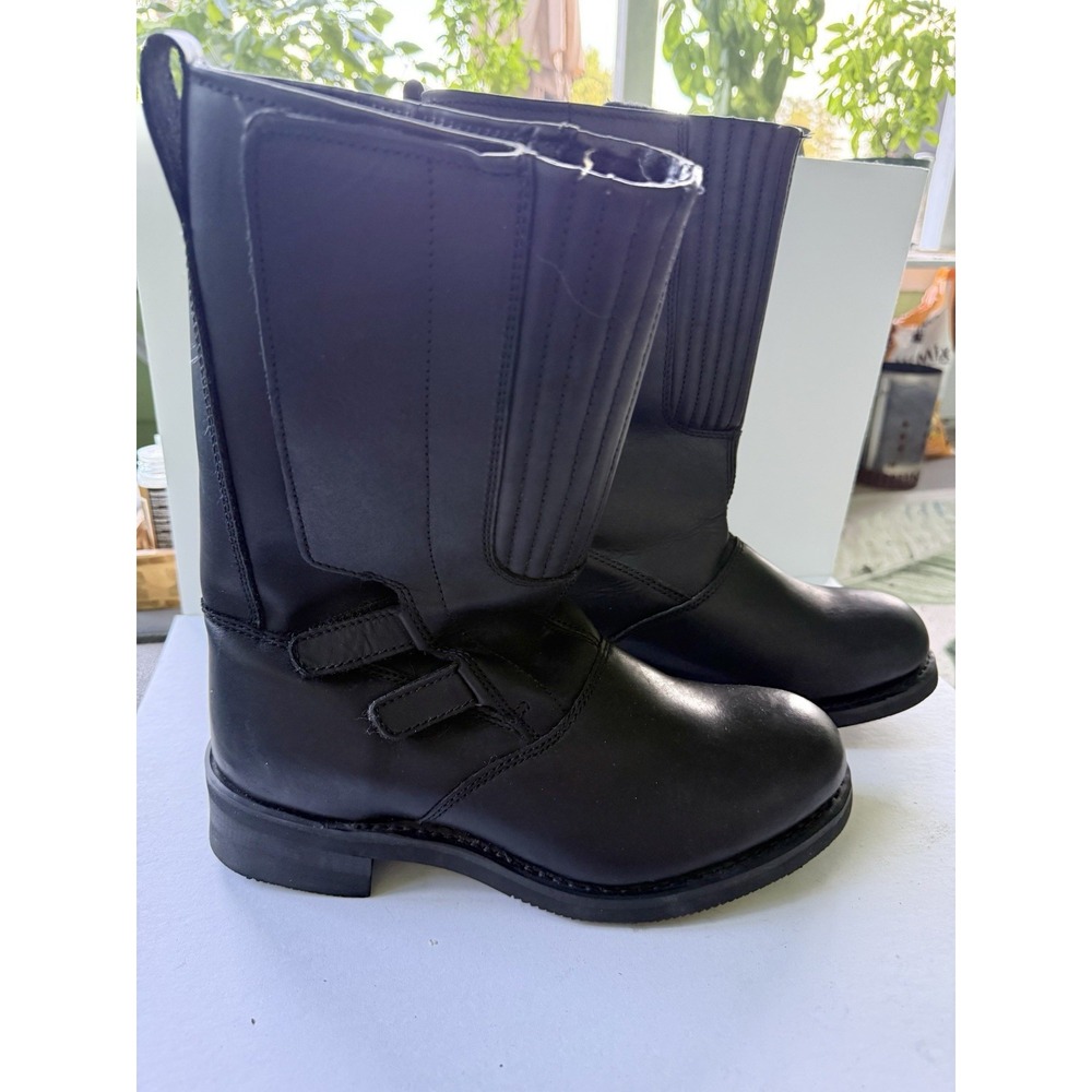 River Road Turnpike Cruiser Boots Men's Sz 11 Leather Oil Resistant Black Biker